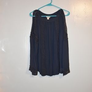 Cut Out Long Sleeve Shirt